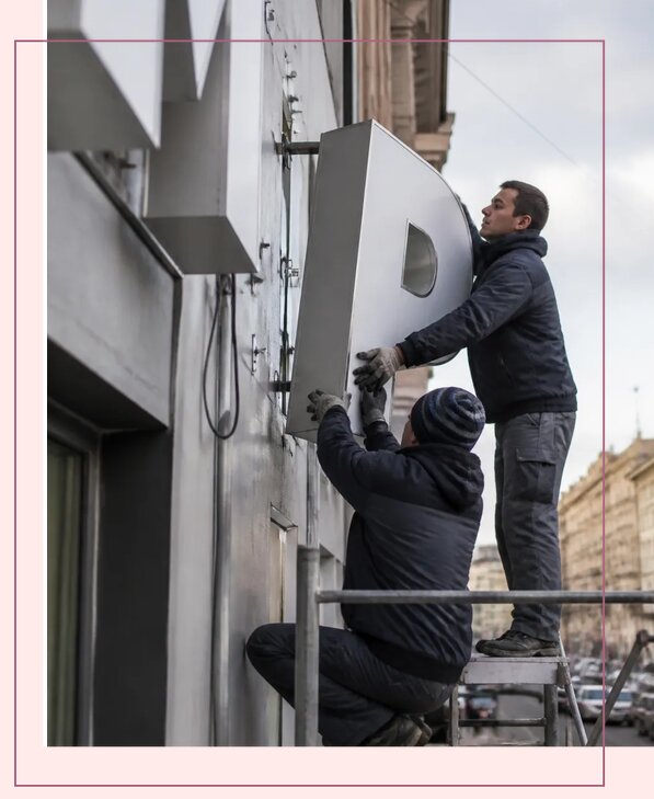 Изготовление и монтаж больших объемных букв в Видном