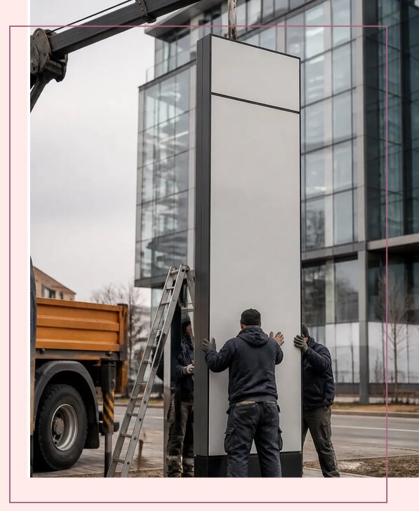 Изготовление и монтаж информационных пилонов в Видном